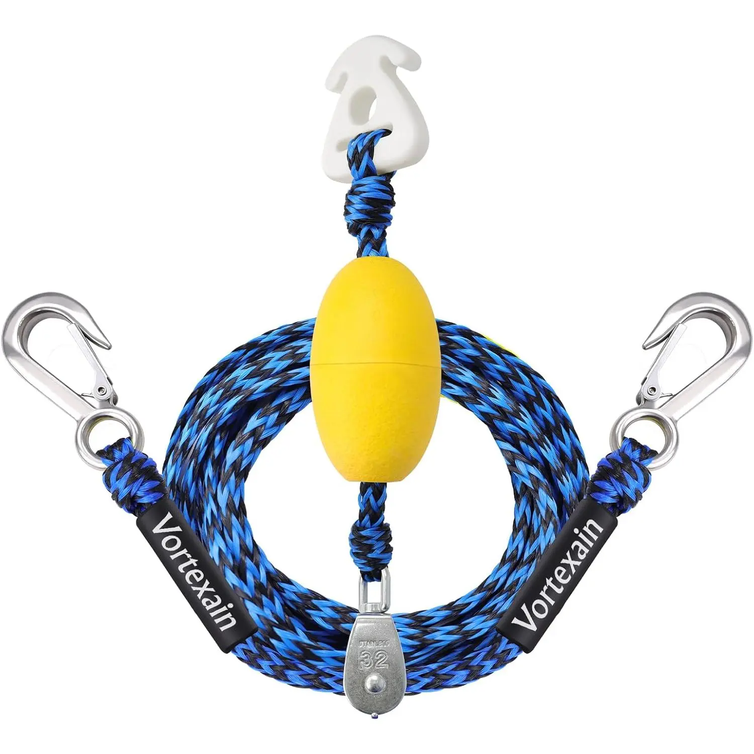 Boat Tow Rope with Stainless Steel Metal Component, Ideal for Water Sports Tube Towage, Towable Tubes and Jet Ski Accessories