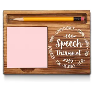 Speech Therapist Appreciation Thank You Gifts Speech Therapist Sticky Note Holder Speech Language Pathologist SLP Office Desk Decor Self-Stick Note Pad Holders