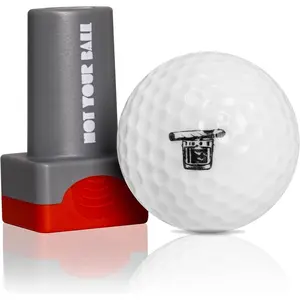 QUBI Golf Ball Stamp, Golf Ball Stamper, Self-Inking Golf Ball Stamp Marker to Identify Golf Balls, Golf Gift Golf Accessories for Men and Women Golfers