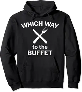 Which Way to the Buffet Funny Cruise Pullover Hoodie - Nicolekhach Shop 29B07JYS6JZH