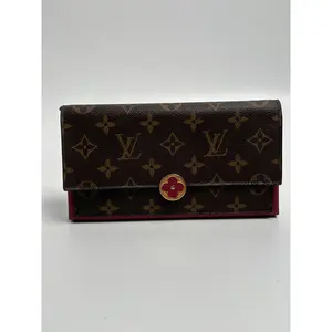 Pre-owned Louis Vuitton Canvas Crossbody Bags Monogram Emilie Long Wallet Pivoine Envelope Flap Continenta JD503LV