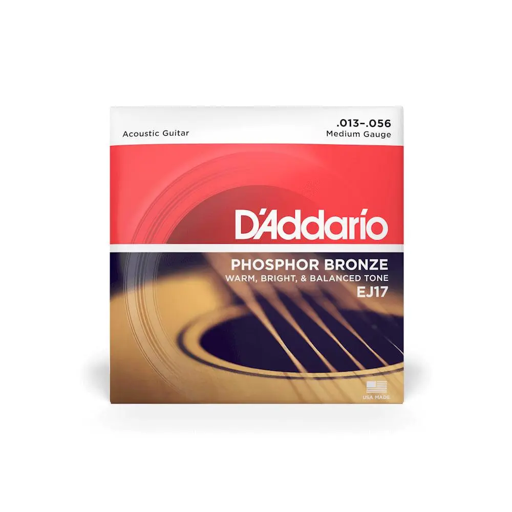 D'Addario Phosphor Bronze Acoustic Guitar Strings 13-56 Medium
