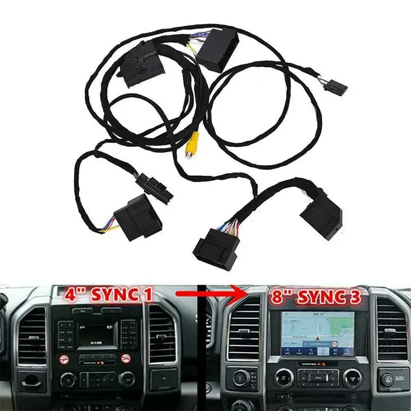 4" TO 8" Custom PNP Conversion Power Harness for Ford SYNC 1 to SYNC 2 SYNC 3
