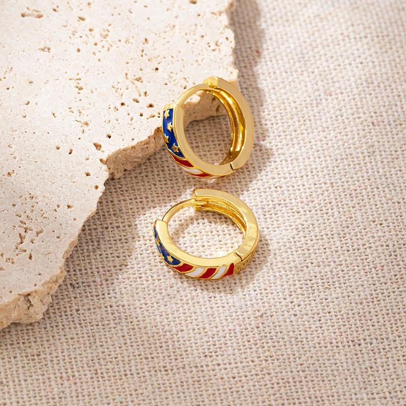 1/2-Pair (Half-Pair) Round Earrings Suitable for. Day, Easter, Valentine', Mother' Day & 4th of - Unisex Classic Buckle Clip- Ear Accessories, Year-Round Wear for Parties, Daily Outfits, Gift for Women & Men