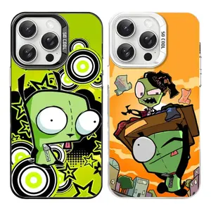 Cartoon Cute I-Invader Z-Zim Phone Cases For iPhone 17 Promax 16 15 14 13 12 11 Pro Max Plus Air Protective IMD Color Cover
