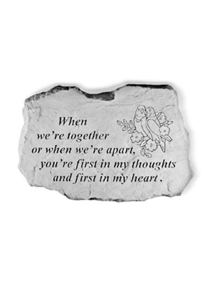 Kay Berry Inc. 64420 Engraved Text "When We're Together" Hanging Stone Decorative Memorial Sign, 1.6x10.5" Home Decor Plaque