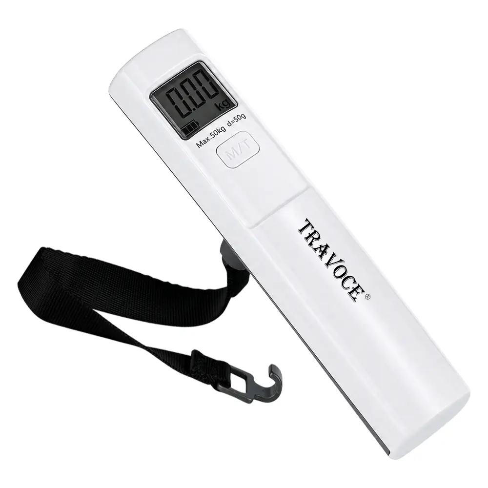 Battery Free Luggage Scales up to 50 kg for Suitcase, Backpack, Without Battery, Self-Charging, Digital Suitcase Scales with Hand Strap, Ideal as Travel Accessories