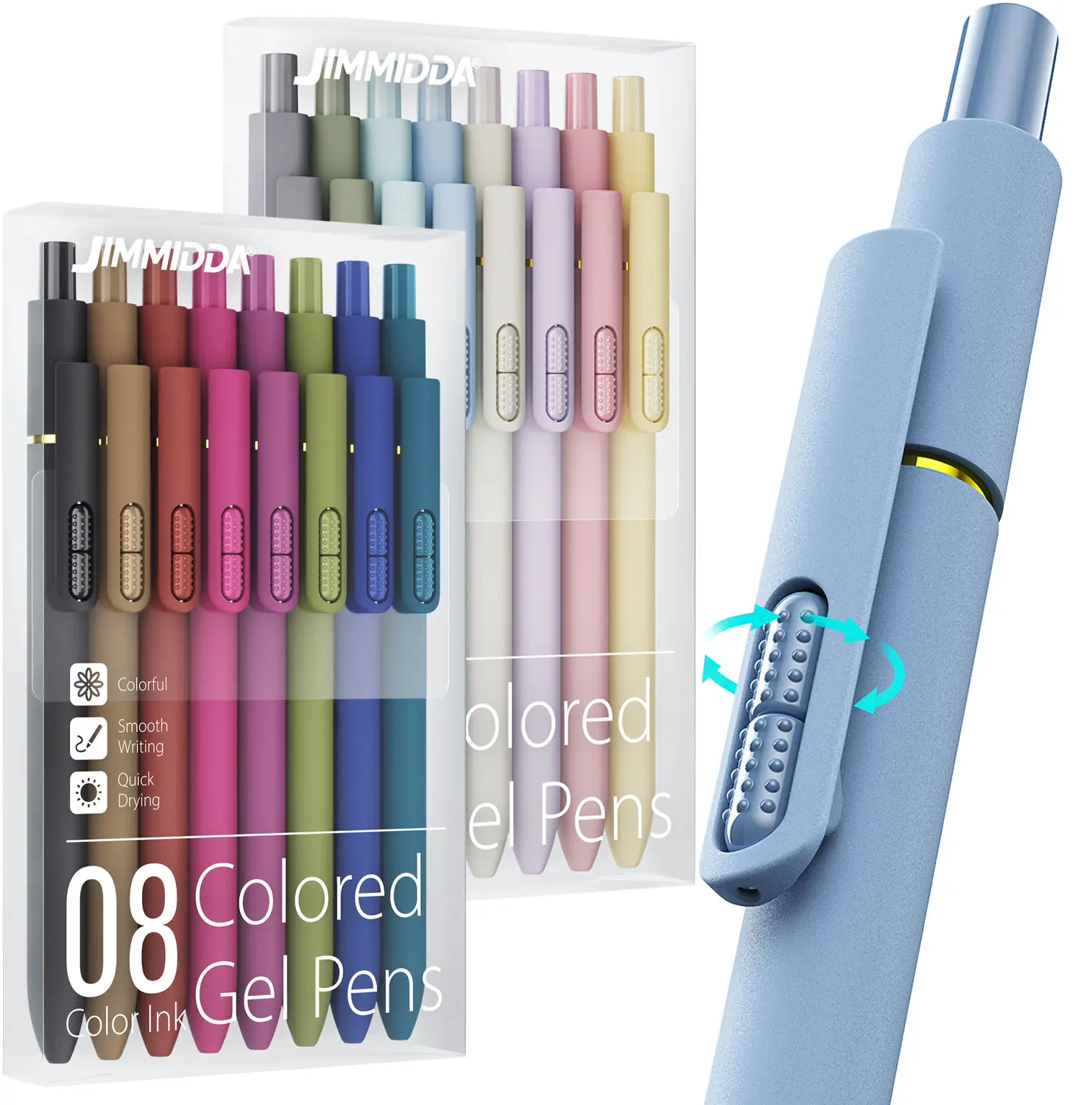 8 Pack Colorful Gel Pens, Retractable Fine Point Clicker Pens in Vintage/Morandi Styles, Smooth Writing and Easy to Use for Students, Teachers and Artists, Drawing Writing Planner and Crossword Puzzles,magical pen,gift,Colorful Crafts dealsforyoudays