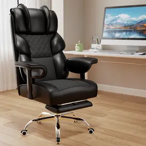 [Today's flash sale] KOCEN Big and Tall Office Chair, Desk Chair with Soft Adjustable Armrests, Ergonomic High Back Gaming Chair with Lumbar Support, Executive Computer Chairs with Footrest KC-5184