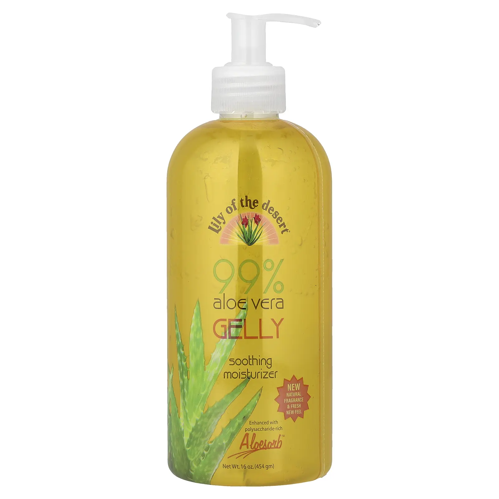 Lily of the Desert 99% Aloe Vera Gelly, Soothing Moisturizer, 16 oz (454 g)