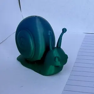 TiosOddities Sir Slimes-a-Lot The Snail - Plump Glossy Shell with Cheeky Smile Eco-Friendly PLA Mini Vault for Trinkets or Secrets