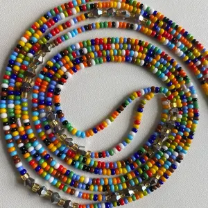 Multicolored Waist Beads | Tie On | African Waist Bead | BodyJewelry | Waist Bead | Price Per Item 45”-50”