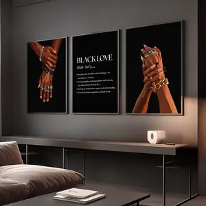 Black Love Wall Art, Modern Couple Print, Definition Poster, Empowerment Prints, Product without frame