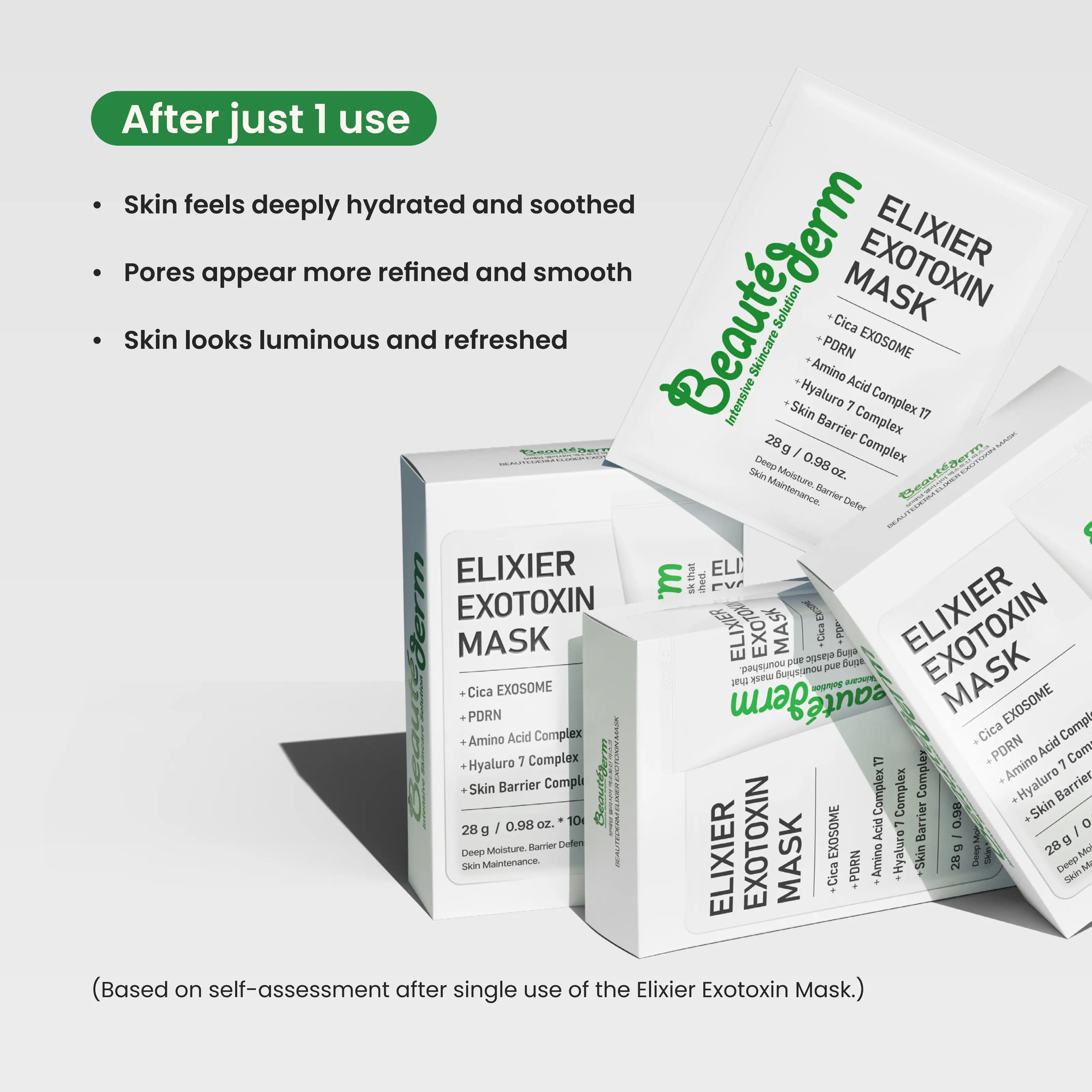 Beauté Derm] Elixier Exotoxin Mask 28ml with Squalane Exosomes