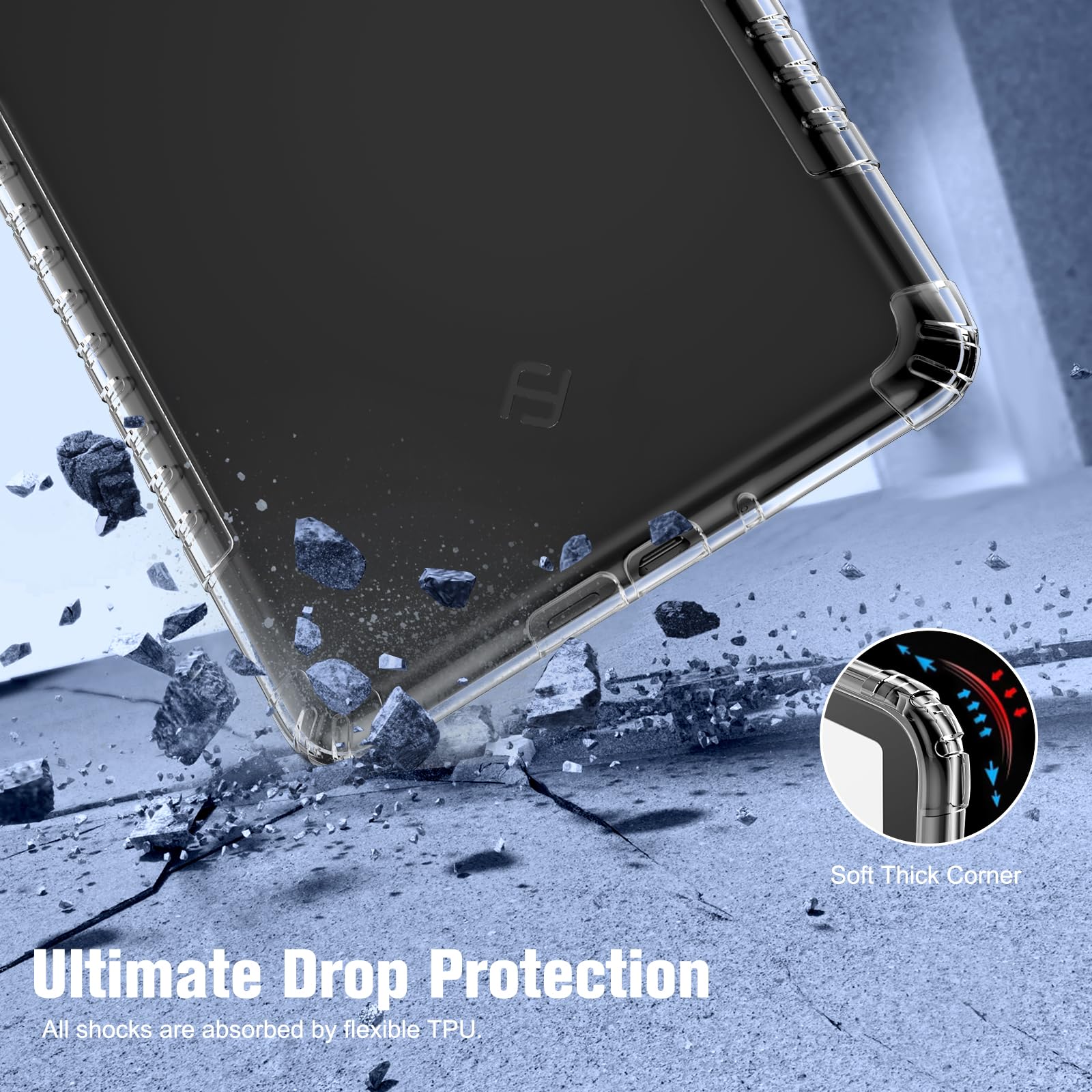 Fintie Transparent Clear Back Cover for Kindle Colorsoft/Kindle Paperwhite 7" 2024, Ultra Slim TPU Protective Case for Kindle Paperwhite 2024