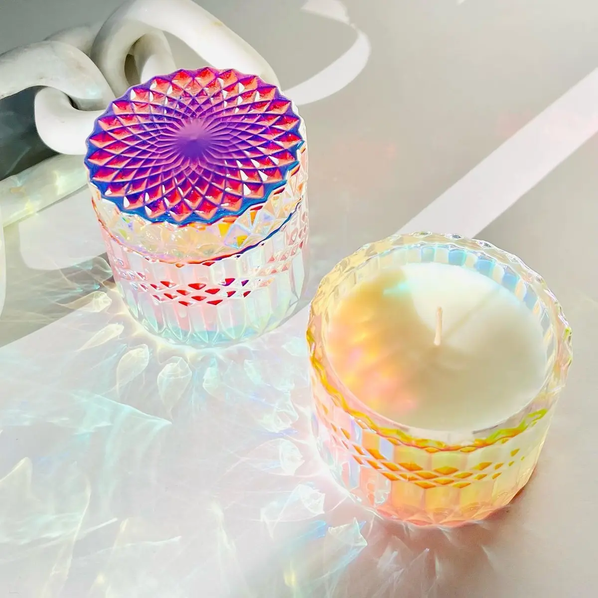 Opal Gem Candle | Scented Candle | Sweet Saffron  Fragrance | Home Decor