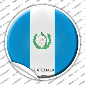 Guatemala Country Novelty Circle Sticker Decal