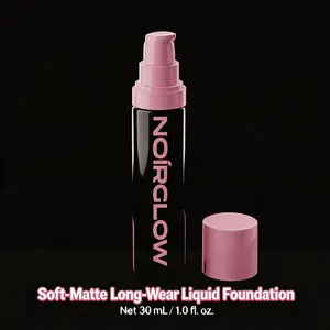 NOIRGLOW FOUNDATION Soft-matte Full-coverage Longlasting Foundation for Deep Complexions, No Ashy No Orange Oxidation All Day Color Lock, Antioxidant Infused Stable Full Coverage Base, for Melanated Skin Tones