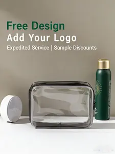 Transparent PVC Zipper Bag, Travel Organizer Pouch, Clear Makeup Case, Bathroom Essentials Storage, Durable & Lightweight Design