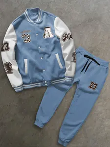 Men's Jacket & Pants Set 2 Pack Casual Sporty Baseball Summer Fitted Thin Fabric Perfect for Fitness Running Sportswear for Running Stylish Men's