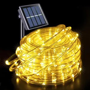 200 LED Solar Rope Lights,66ft 8 Modes Solar Rope Lights Outdoor  LED Solar  Rope Tube for Fence,Gazebo,Yard,Walkway,Path(Warm White)