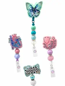 LIVE CLAIM - Beaded Badge Reels (Regular Acrylic)