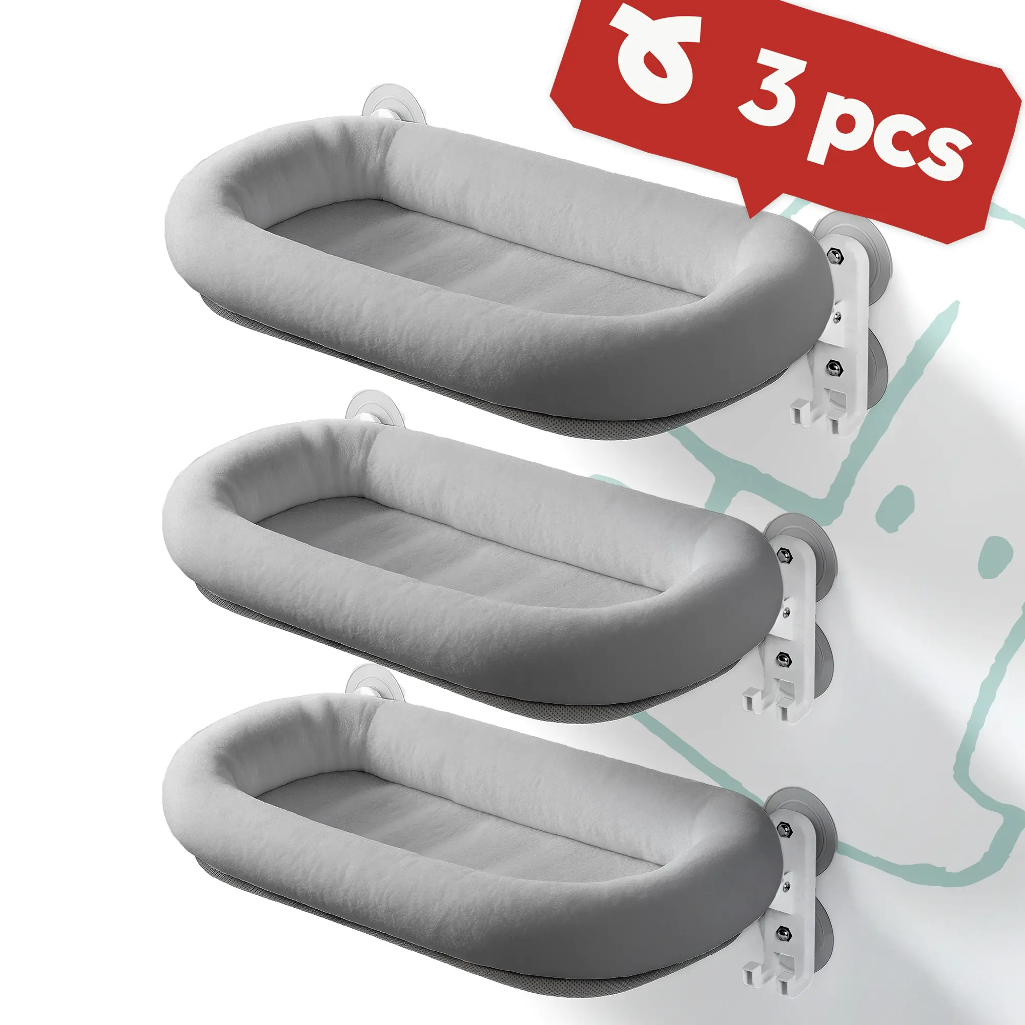 3 Pack (6 Extra Suction Cups Included)