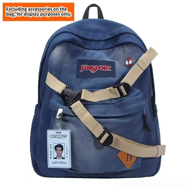 The Amazing Spider-Man Denim Backpack School Bag Spiderman Bookbag Waterproof Andrew Garfield Backpack Casual Travel Bag Gift