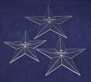 Quilting Template Star Set - 7,8,9 Inches-Clear Acrylic