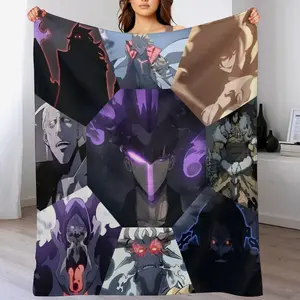 Solo Leveling Anime Flannel Blanket | Ultra Soft & Anti-Shrinkage | Machine Washable Cozy Throw for Anime Fans, All-Season Gifts, Bedroom Decor