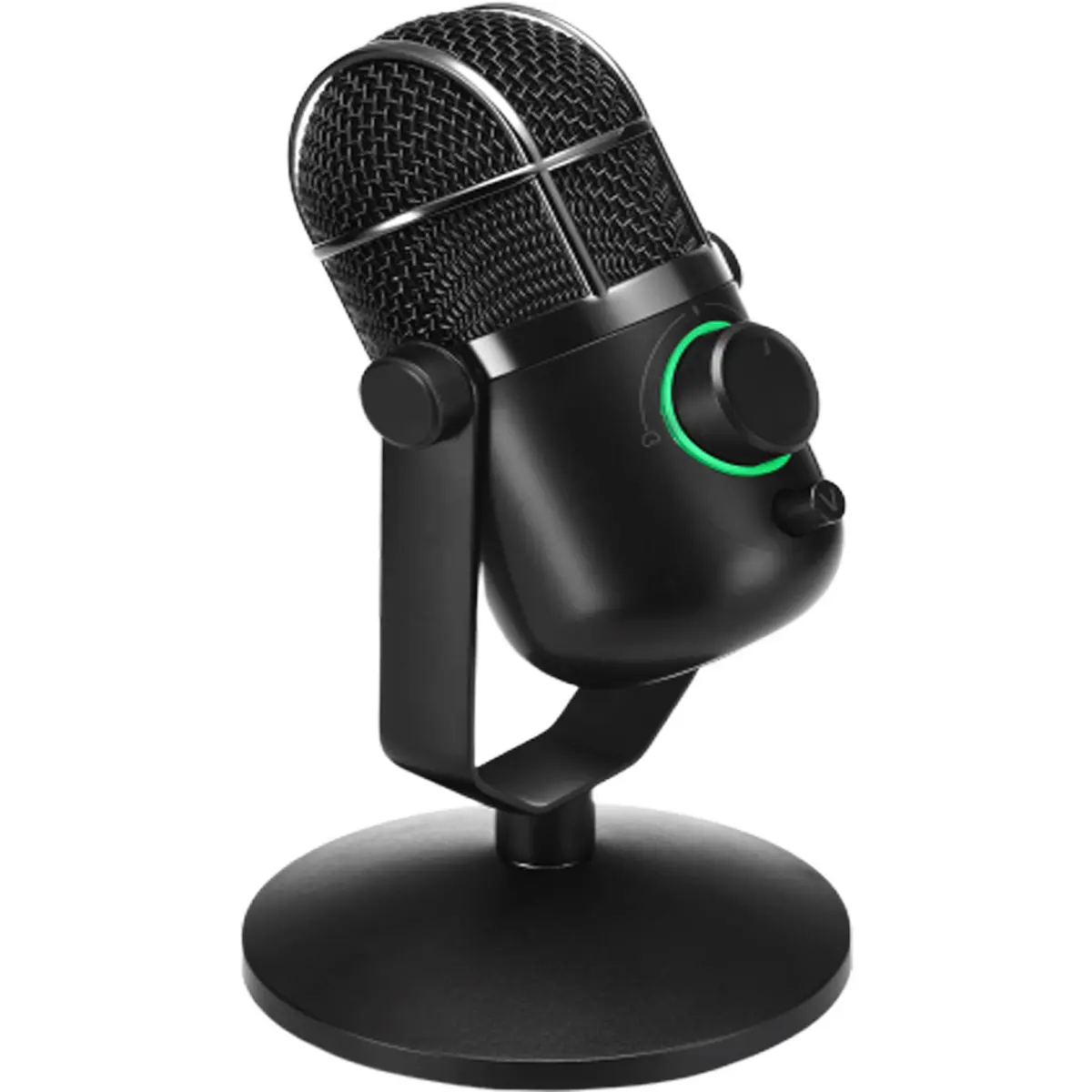 Thronmax MDrill Dome Plus USB Microphone with Tabletop Stand, Jet Black