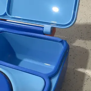 OmieBox Insulated Bento Lunch Box with Thermos and 3 Compartments - TTS, High Quality Stainless Steel, Leak-Proof, Easy to Clean - Sturdy, Set