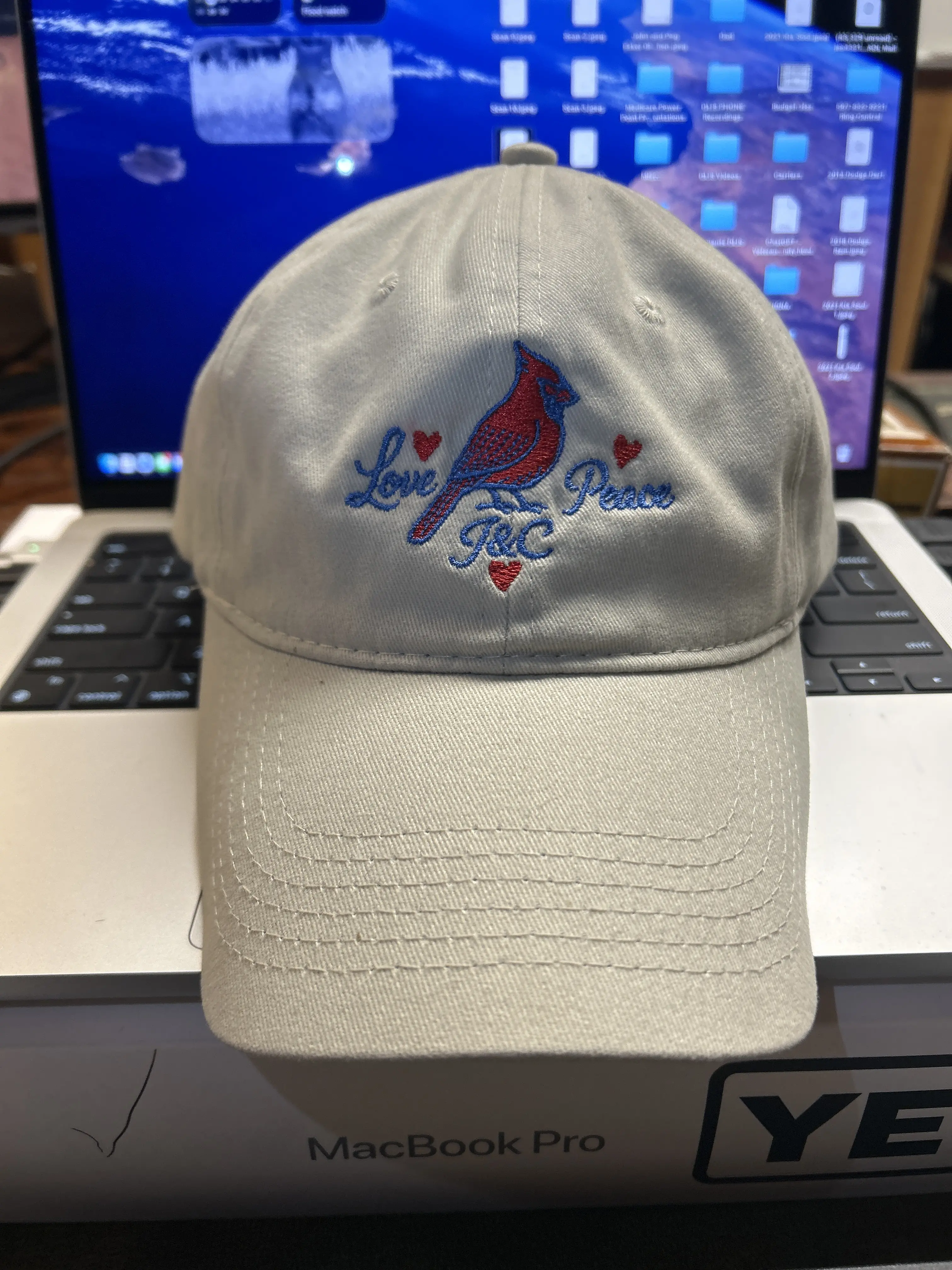 Equestrian Sports & Outdoor Leisure Hat, Love & Peace Themed Headwear for Outdoor Recreation Activities