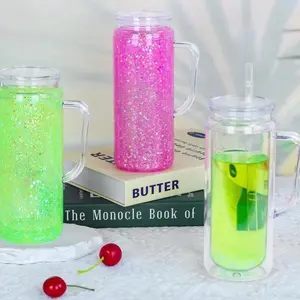 20 oz acrylic snowglobe with handle
