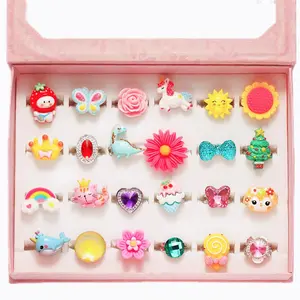 Little Girl Jewel Rings in Box