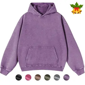 1PC Women's Winter Cotton Oversized Acid Wash Hoodie Pullover Sweatshirt with Kangaroo Pocket Loose Fit Minimalist Design for Casual Wear Comfy Crewneck Long Sleeve Basic Tops Vintage Everyday Unisex Style Womenswear