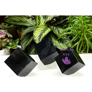 3 to 4 PCs Natural Black Obsidian Cube