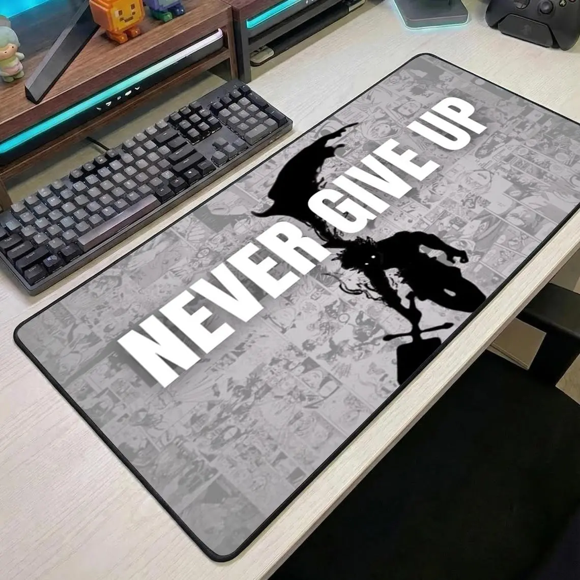 Black Clover Mouse Pad Never Give Up Anime Desk Mat Motivation Mousepad Large Desk Mat Asta Anime Mouse Pad