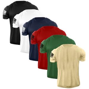 USA Flag 6-Pack Graphic Tee for Men - 100% Cotton Crewneck Short Sleeve T-shirt - Fabric, Menswear Casual Outfit