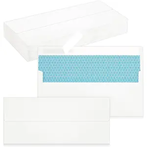 50 Pack #10 Self Seal Standard White Business Envelopes for Secure Business & Legal Mailing, Office, Checks, Letters, Invoices, 4 1/8 x 9 1/2 Inches