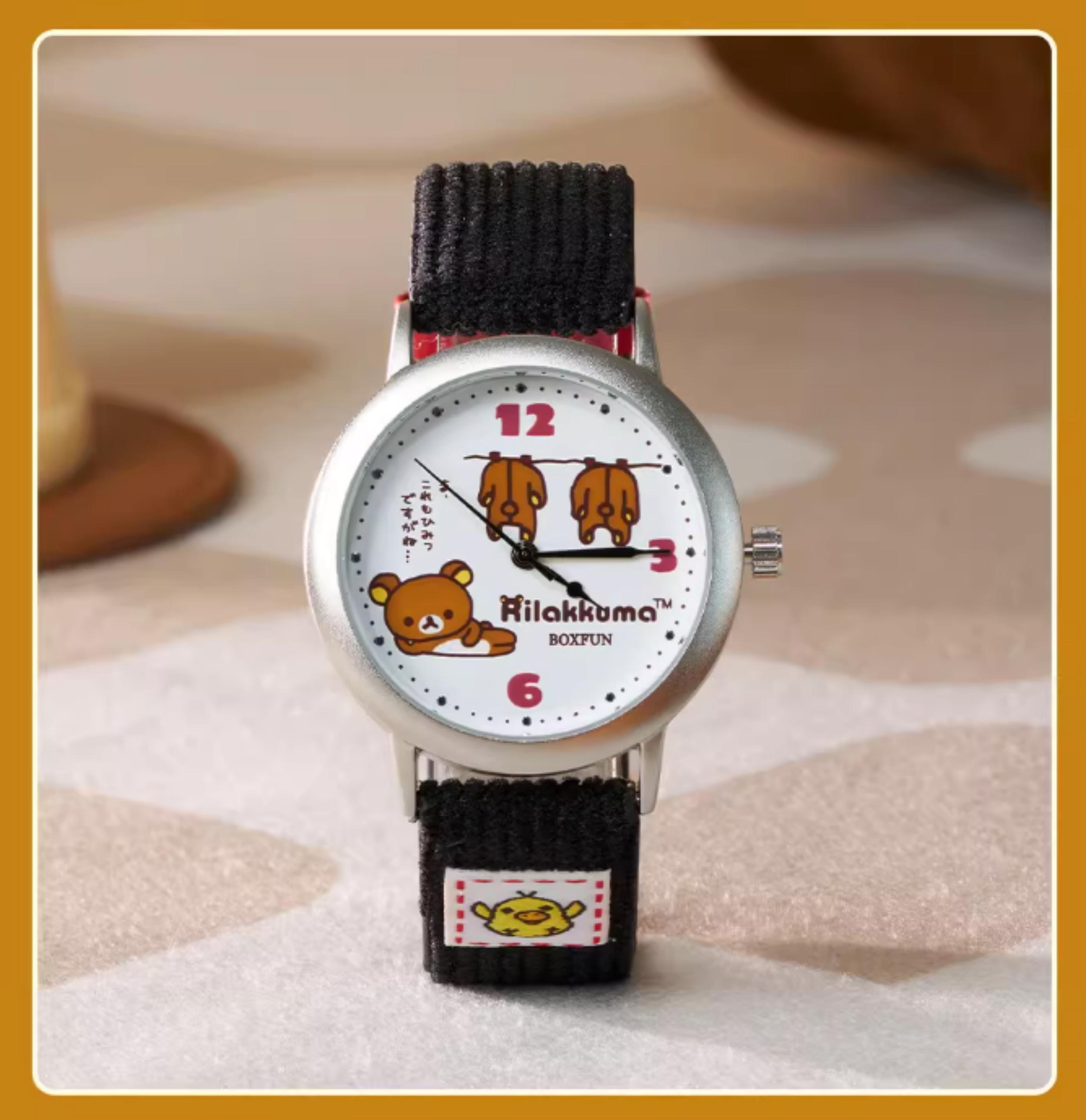 MINISO Rilakkuma Gulu Gulu Moment Series Watch Blind Box,8 Regular + 3 Hidden,Cute Character Analog Quartz Watch, Adjustable Band,Collectible Surprise Unboxing for Fans,Trendy Fashion Gift for Friends Holiday Present Mother's Day Gift Children's Day Gift