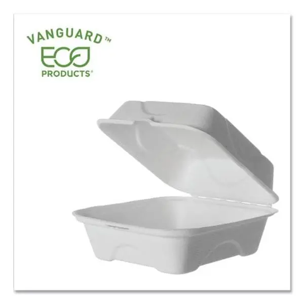 Kitchen Disposable Clamshell Container, White