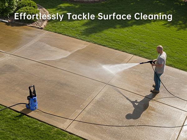 4200PSI Electric Pressure Washer with Foam Cannon - 1500W High Power, 2.6GPM Flow, Adjustable Spray, Compact Wheel Design for Home & Outdoor Use