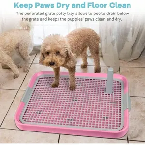 Indoor Dog Toilet Training Tray – Leak-Proof Pet Potty for Dogs & Cats | Maintain Clean Floors & Dry Paws Easily Box Litter Splash-Proof puppy  peepads