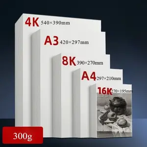 20 Sheets Watercolor Paper Wholesale, 300g Medium Coarse Texture, Art Paper for Kids & Adults, Ideal for Painting, Markers, Gouache, Artist Supplies, Art Materials