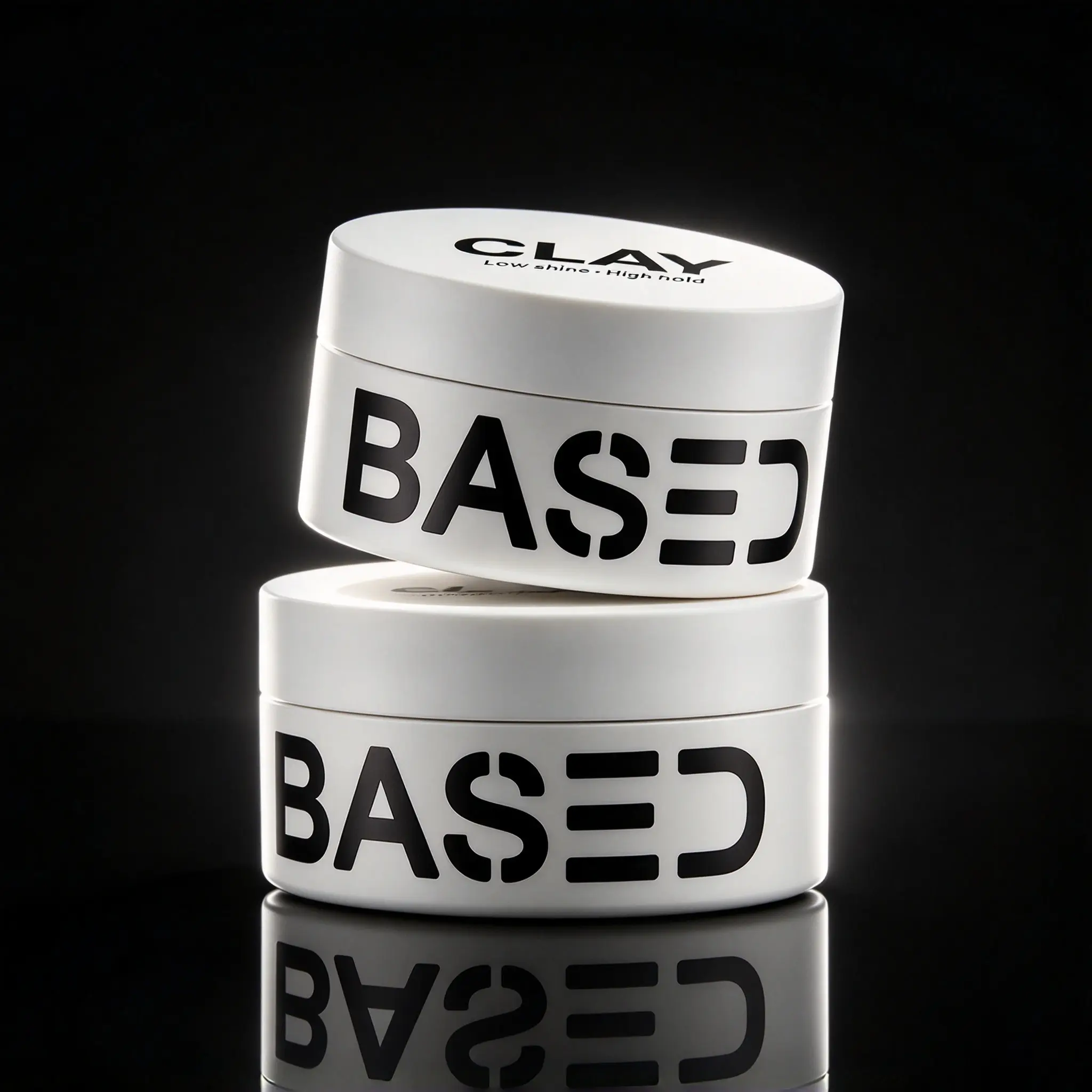 BASED Strong Hold Matte Finish Hair Styling Product - 3oz (90ml) Jar, Non-Toxic with Shea Butter, Beeswax, Essential Clays