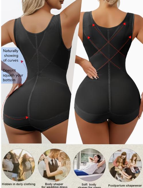 Women's Mesh Breathable Shapewear Bodysuit, Tummy Control & Bust Support Full Body Shaper