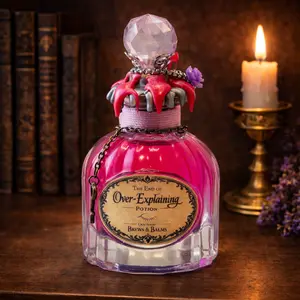 The End of Over-Explaining Color-Changing Decorative Potion Glass Bottle Pink to Purple