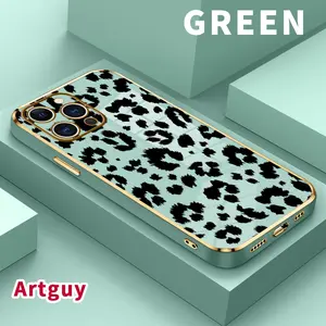 Case for iPhone iPhone 16 Pro Max 15 Plus 14 13 12 11 XS XR  mini Leopard - print Elegance Drop Protection Shockproof Soft Silicone smartphone Cover