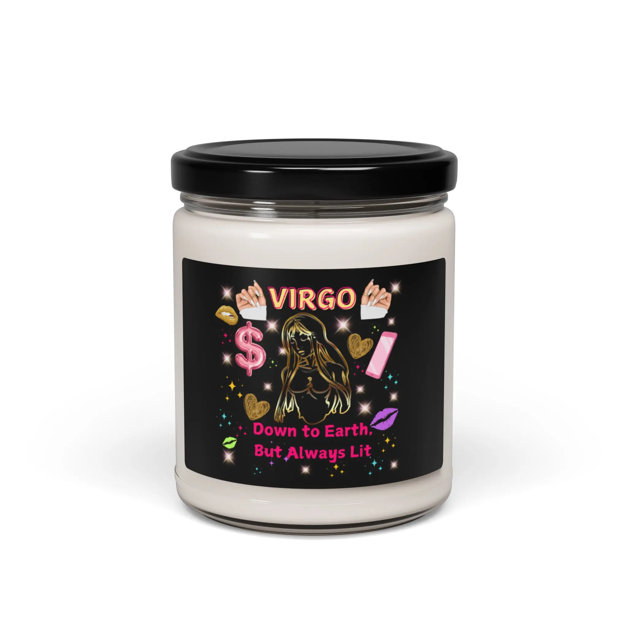 Virgo Down to Earth, But Always Lit Scented Soy Candle | Astrology Gift, Zodiac Decor, Aromatherapy, Home Spa, Birthday Present